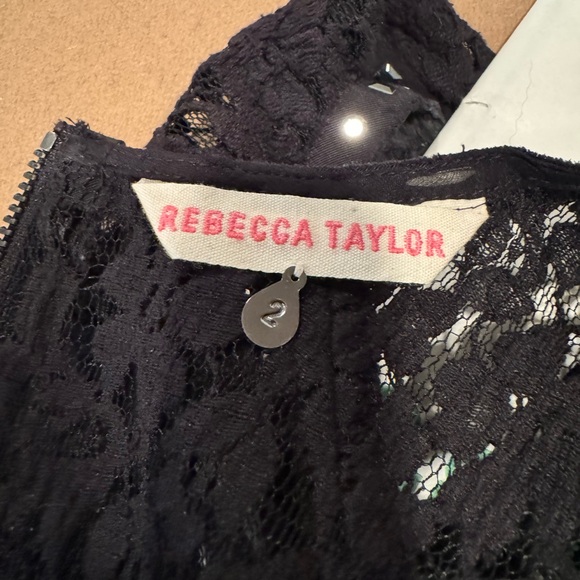 Rebecca Taylor Black Lace and Studded A-Line Dress - Size 2 - Picture 9 of 13